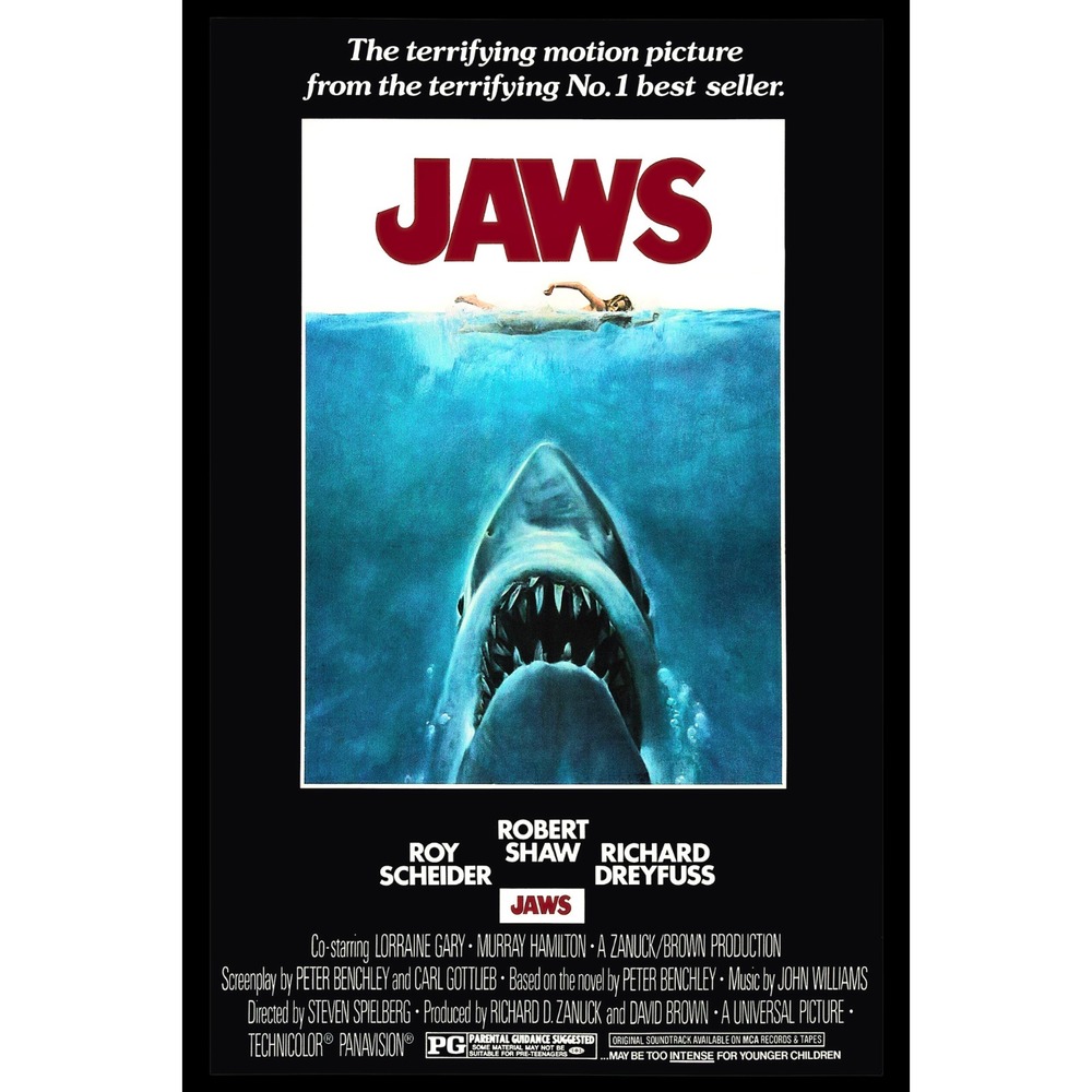 1975 JAWS 12X18 MOVIE POSTER STEVEN SPIELBERG'S ICONIC THRILLER SHARK ATTACK